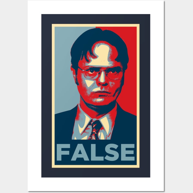 Dwight Schrute False Wall Art by scribblejuice